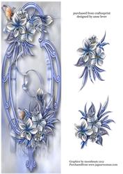 Large Dl Wynter Florals & Blue Frame