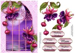 Enchanted Fuschias Window