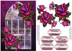 Enchanted Twilight Roses Window