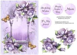 Soft Purple Porcelain Roses