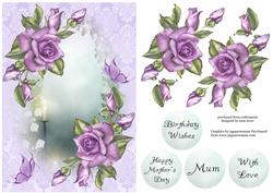 Soft Purple Heritage Roses