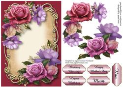 Beautiful Belle Roses Floral Plaque