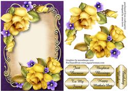 Gorgeous Yellow Roses Floral Plaque