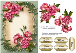 Gorgeous Glory Roses Floral Plaque