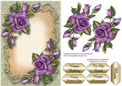 Beautiful Heritage Roses Floral Plaque