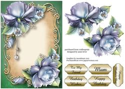Pretty Porcelain Roses Floral Plaque