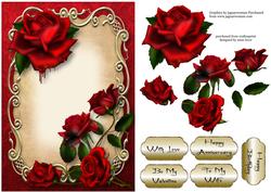 Gothic Dread Roses Floral Plaque