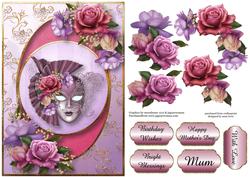Centre Circle - Beautiful Belle Roses Masque