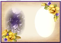 Gorgeous Yellow Roses Golden Scene - Insert