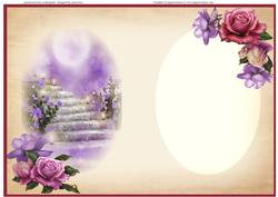 Beautiful Belle Roses Golden Scene - Insert