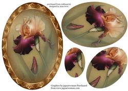 Fabulous Iris Oval Pyramid Topper