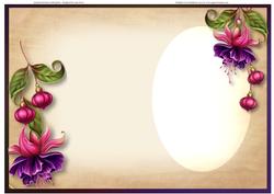 Fabulous Fuschias Floral Plaque - Insert