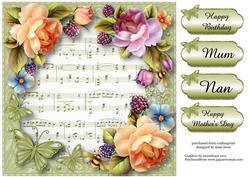 English Roses & Butterflies Soft Sheet Music