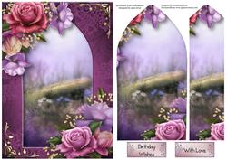 Arched Scene Stacker - Belle Roses