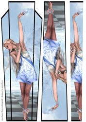 Art Deco Large Dl - Blue Dancer Fairy