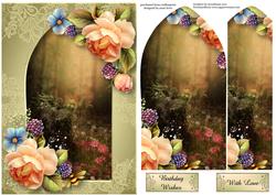 Arched Scene Stacker - English Roses