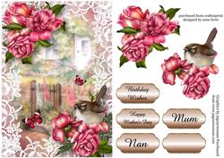 Gorgeous Glory Roses Wren on Lace