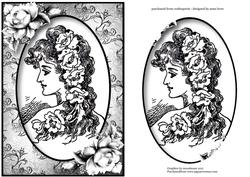 Art Nouveau Monochrome Beauty