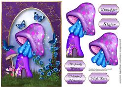 Mushroom House & Blue Flutters