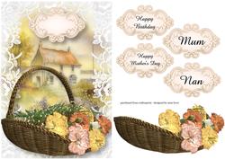 A Basket of Flowers for You - Seaside Cottage