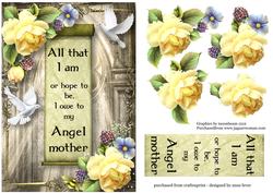 Soft Yellow Roses - My Angel Mother - 