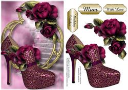 Stunning Shoes - the Paris Collection - Magenta Roses
