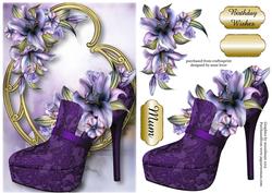 Stunning Shoes - the Monaco Collection - Purple Lilies