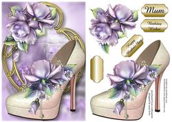Stunning Shoes - the Monaco Collection - Purple Roses