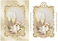 Wedding Champagne & Cream Roses