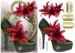 Stunning Shoes - the Venice Collection - Red Lilies