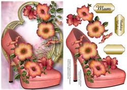 Stunning Shoes - the Milan Collection - Peach Petunias