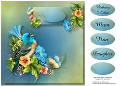 Beautiful Blue Songbird Quick Topper