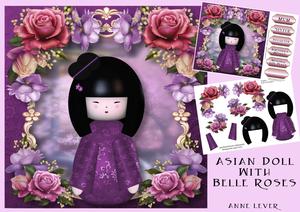 Asian Doll with Belle Roses