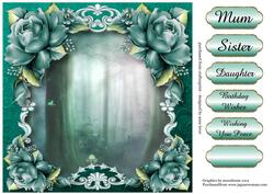 Pretty Teal Roses Scene