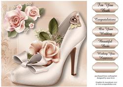 Stunning Shoes Satin Square - the Wedding - Pink Roses