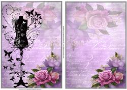 2 Belle Roses, Script & Mannequin Toppers