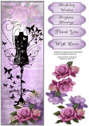 Large Dl Belle Roses Silhouette Mannequin