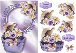 Fabulous Cupcake in Lilac & Cream