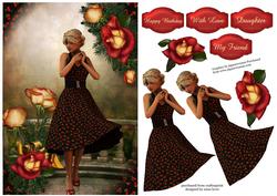 Black Cherry Dress and Roses