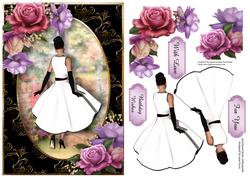 Crisp White Dress & Belle Roses