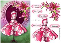 Fabulous Vintage Stargazer Lilies Dress