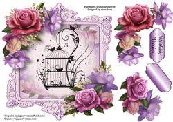 Belle Roses & Silhouette, Shaped Topper