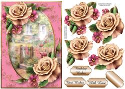 Champagne & Pink Roses at the Rose Cottage