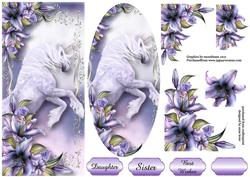 Majestic Unicorn - Dl + Plaque + Decoupage