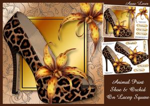 Animal Print Shoe & Orchid on Lacey Square