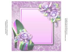Insert for Fabulous Stripe Shoe & Vibrant Roses Lacey Square