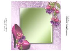 Insert for Hot Pink Shoe & Fuschia Lacey Square