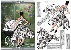 Matching Floral Pram - a Walk in the Garden