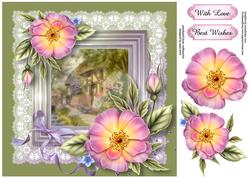 Country Cottage with Lace & Wild Roses