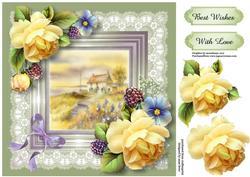 Seaside Cottage with Lace and Soft Roses